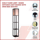 Floor Lamps: Shelf Floor Lamp - Shade Diffused Light Source with Open-Box Shelves