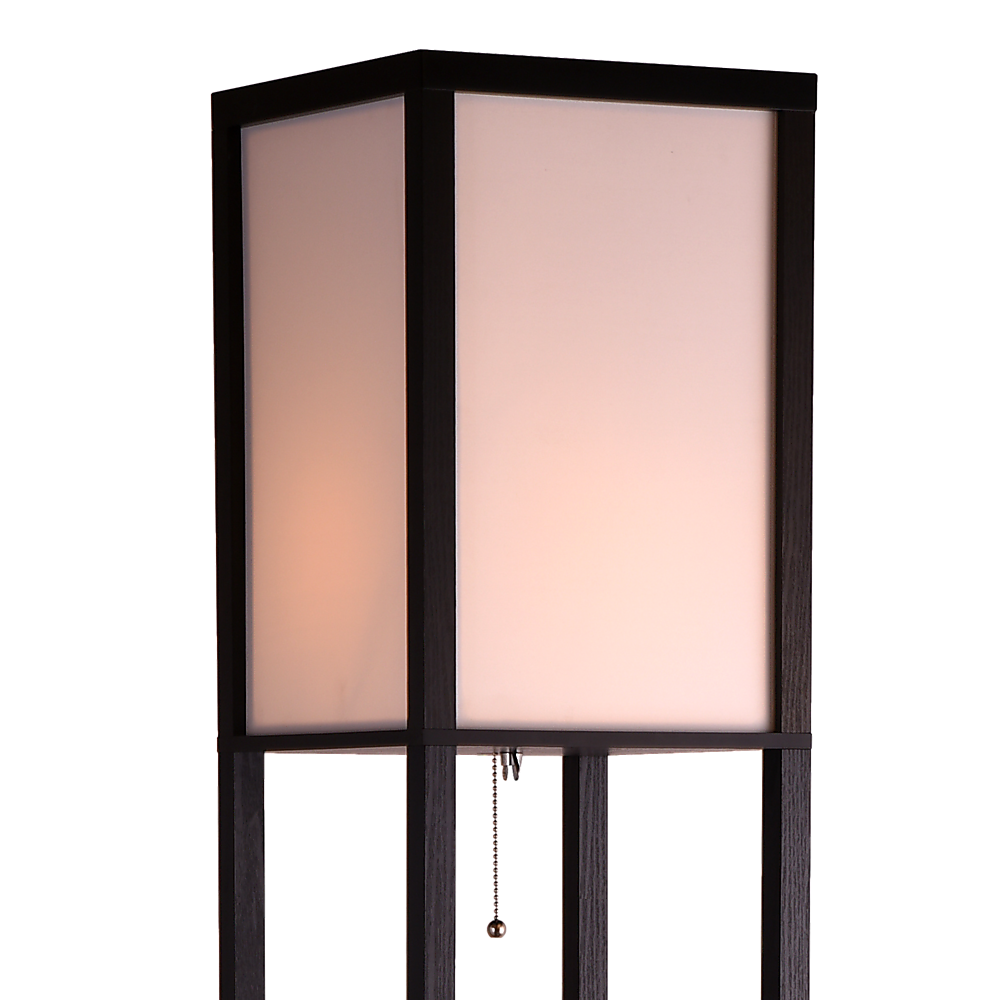 Floor Lamps: Shelf Floor Lamp - Shade Diffused Light Source with Open-Box Shelves