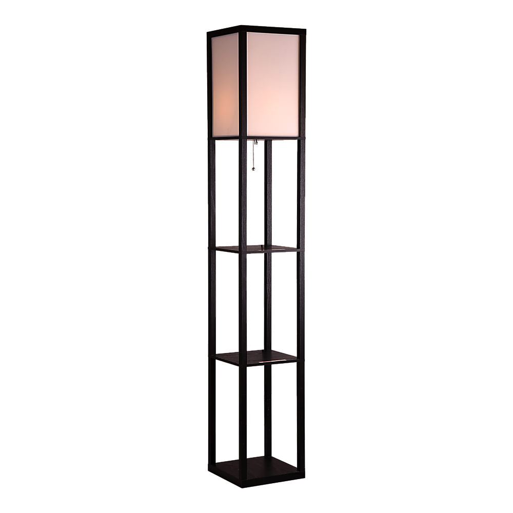 Floor Lamps: Shelf Floor Lamp - Shade Diffused Light Source with Open-Box Shelves