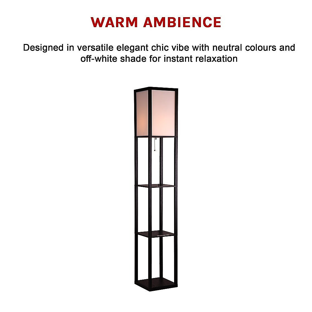 Floor Lamps: Shelf Floor Lamp - Shade Diffused Light Source with Open-Box Shelves