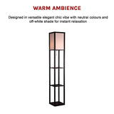Floor Lamps: Shelf Floor Lamp - Shade Diffused Light Source with Open-Box Shelves