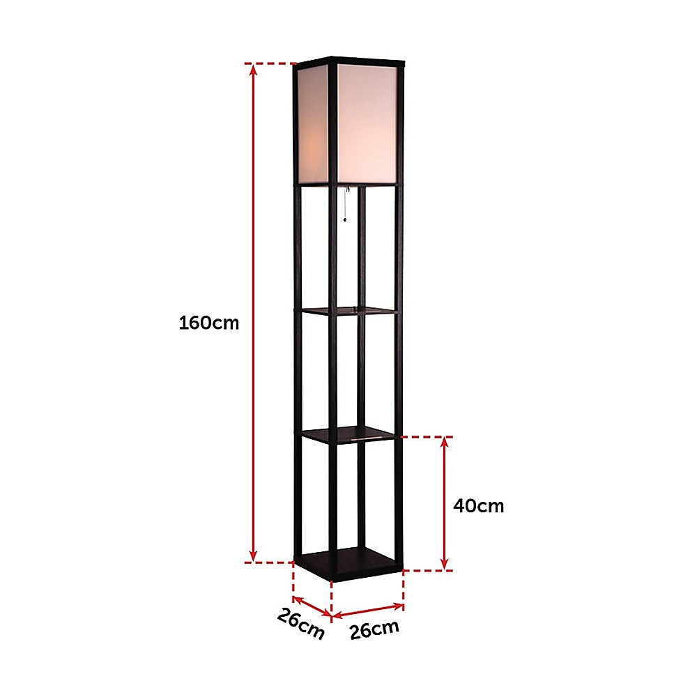 Floor Lamps: Shelf Floor Lamp - Shade Diffused Light Source with Open-Box Shelves