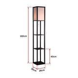 Floor Lamps: Shelf Floor Lamp - Shade Diffused Light Source with Open-Box Shelves