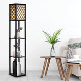 Floor Lamps: Shelf Floor Lamp - Shade Diffused Light Source with Open-Box Shelves