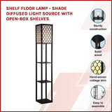 Floor Lamps: Shelf Floor Lamp - Shade Diffused Light Source with Open-Box Shelves