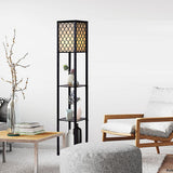 Floor Lamps: Shelf Floor Lamp - Shade Diffused Light Source with Open-Box Shelves
