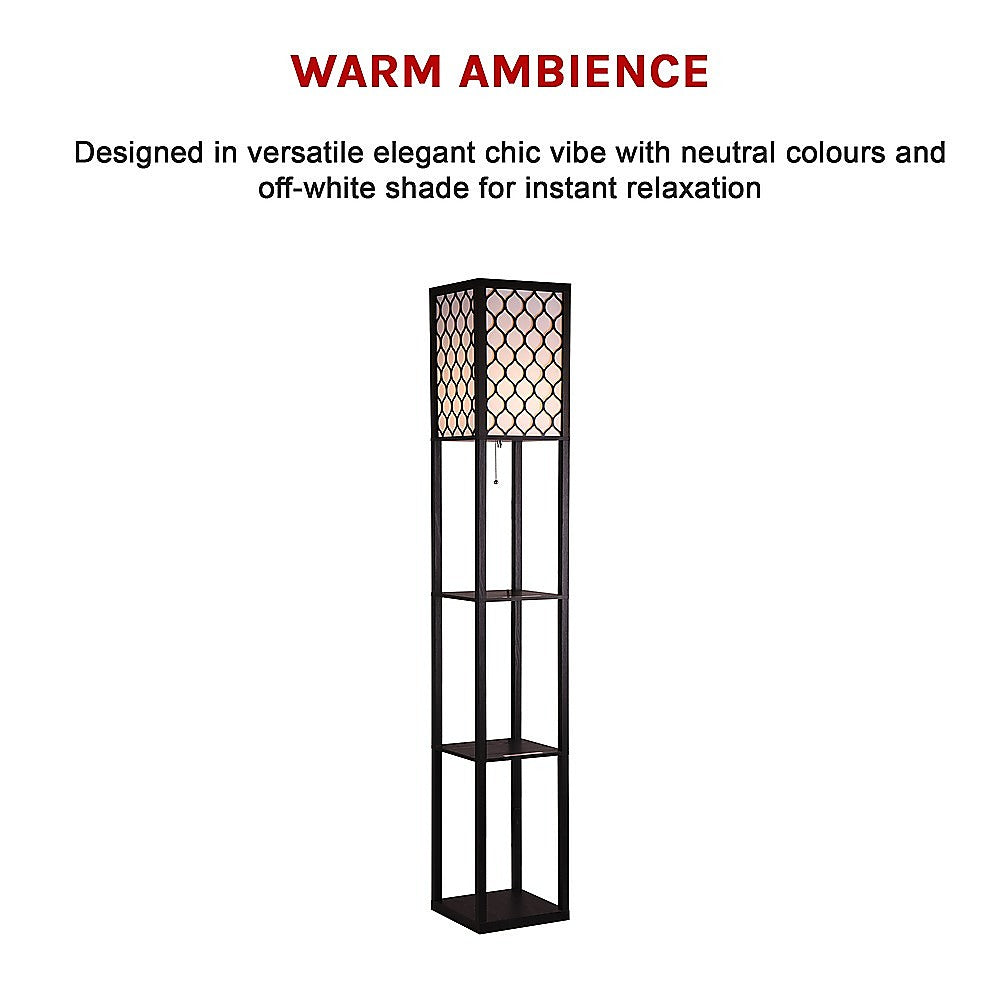 Floor Lamps: Shelf Floor Lamp - Shade Diffused Light Source with Open-Box Shelves