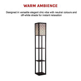 Floor Lamps: Shelf Floor Lamp - Shade Diffused Light Source with Open-Box Shelves