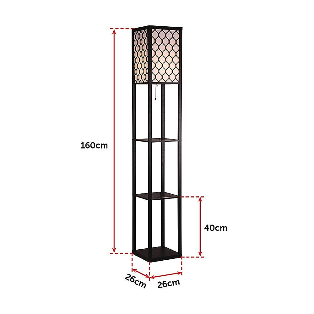 Floor Lamps: Shelf Floor Lamp - Shade Diffused Light Source with Open-Box Shelves