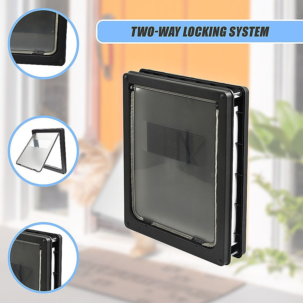 Cat & Dog Flaps: Pet Cat Dog Safe Security Flap Locking Door