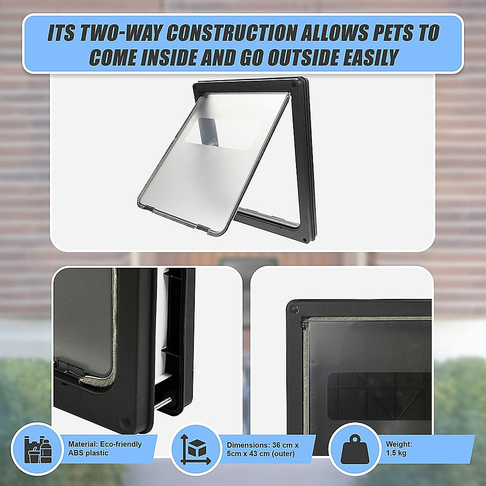 Cat & Dog Flaps: Pet Cat Dog Safe Security Flap Locking Door