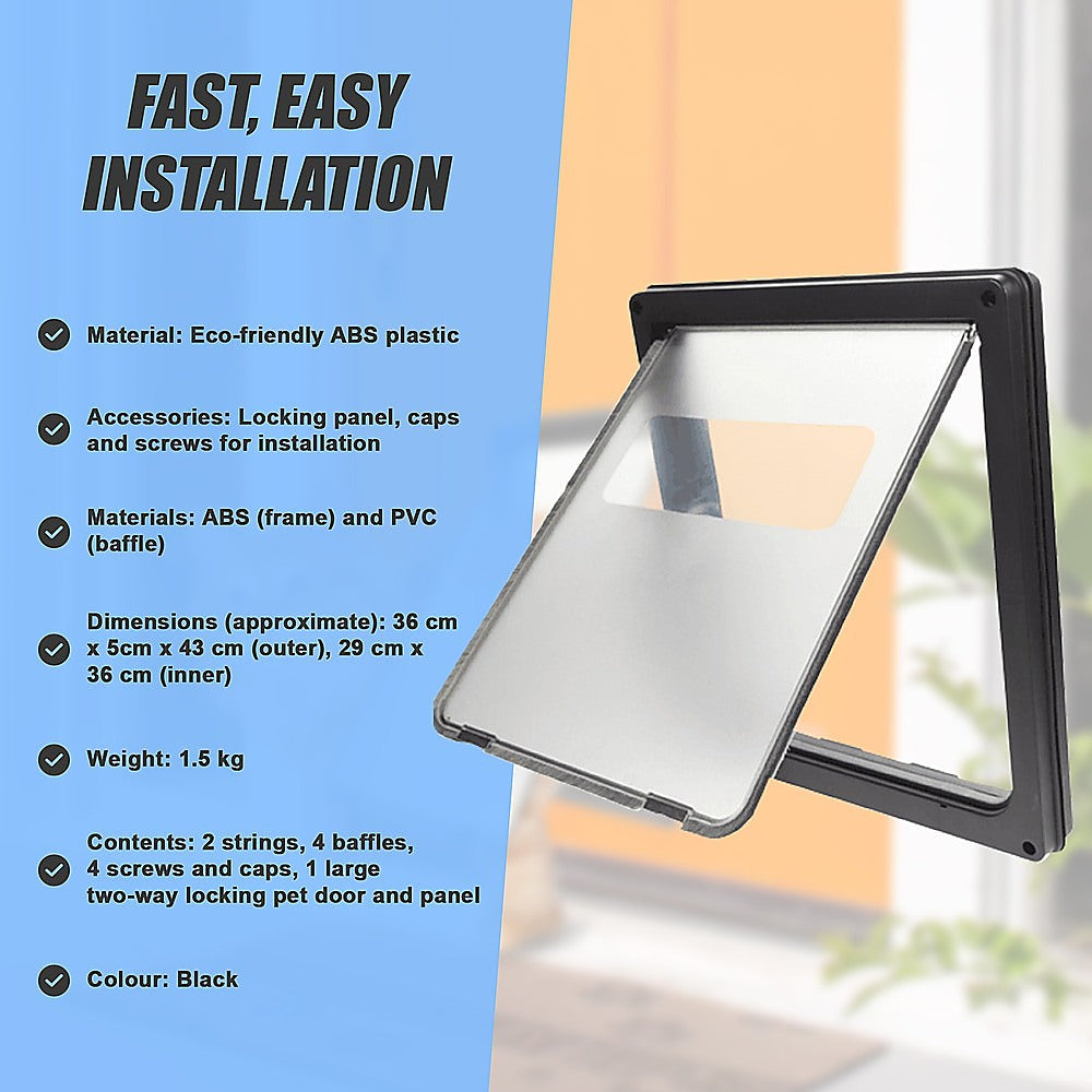 Cat & Dog Flaps: Pet Cat Dog Safe Security Flap Locking Door