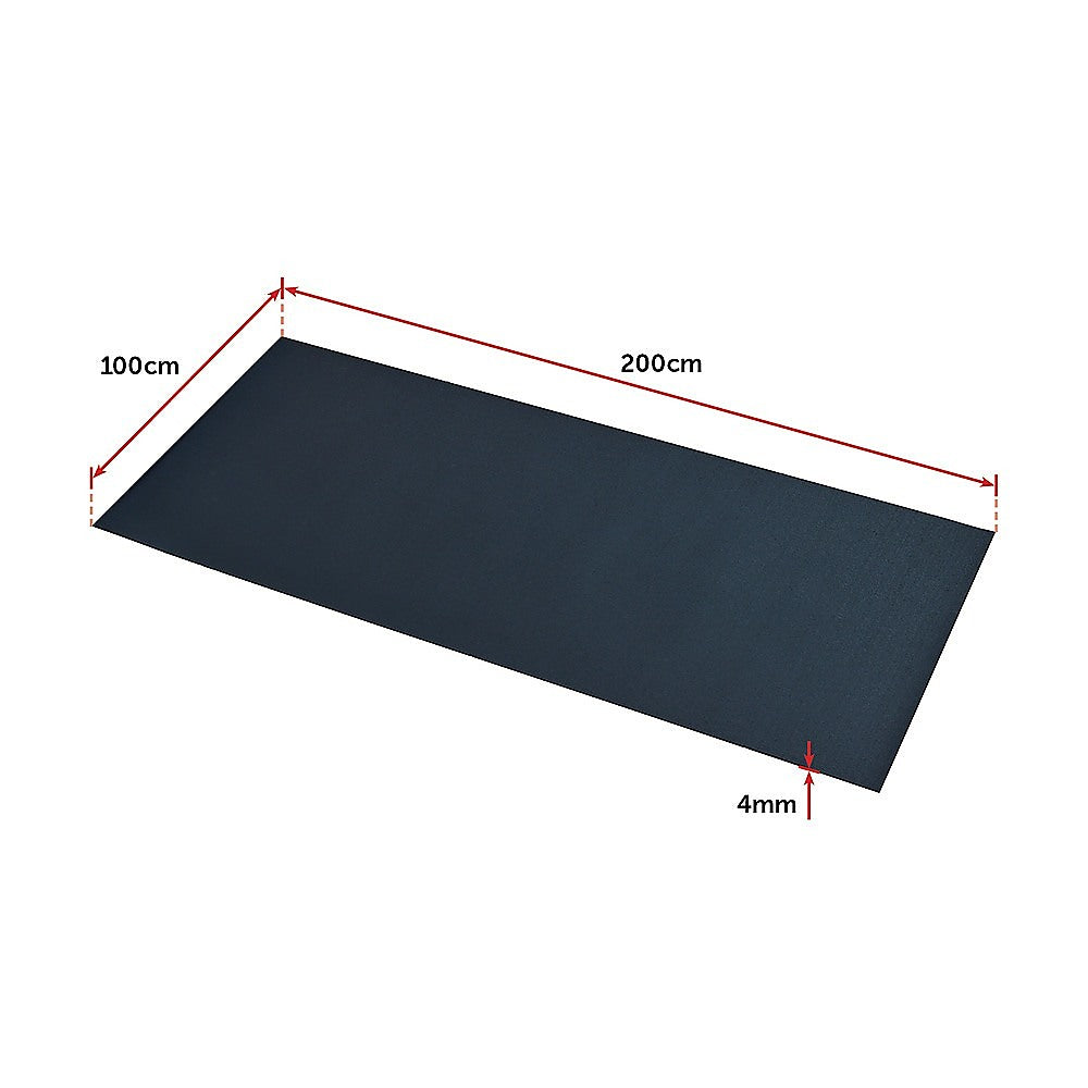 Gym Equipment & Accessories: 2m Gym Rubber Floor Mat Reduce Treadmill Vibration