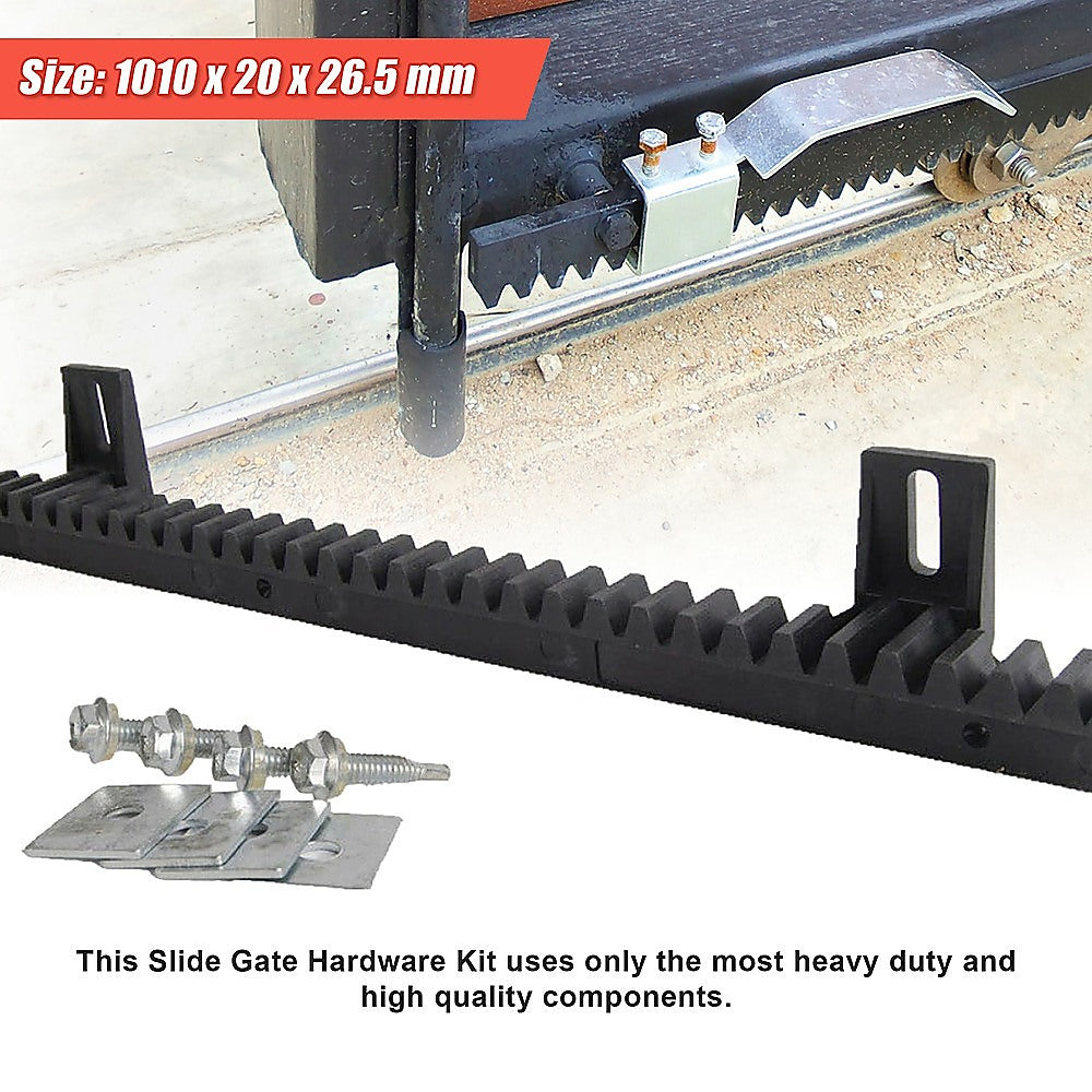 Fence & Gate Accessories: Sliding Gate Hardware Accessories Kit - 4m Gear Rack Track