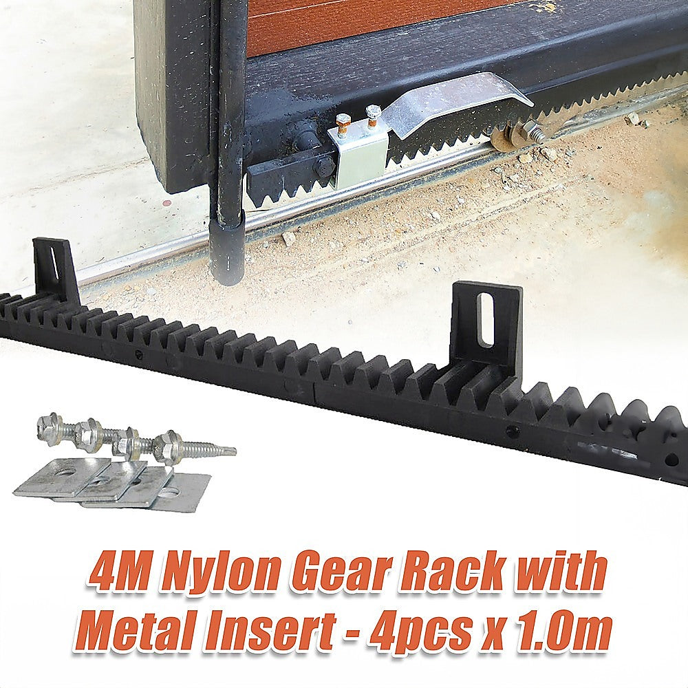 Fence & Gate Accessories: Sliding Gate Hardware Accessories Kit - 4m Gear Rack Track