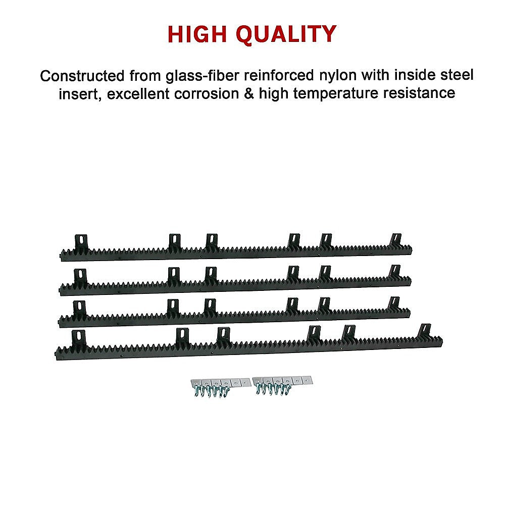 Fence & Gate Accessories: Sliding Gate Hardware Accessories Kit - 4m Gear Rack Track