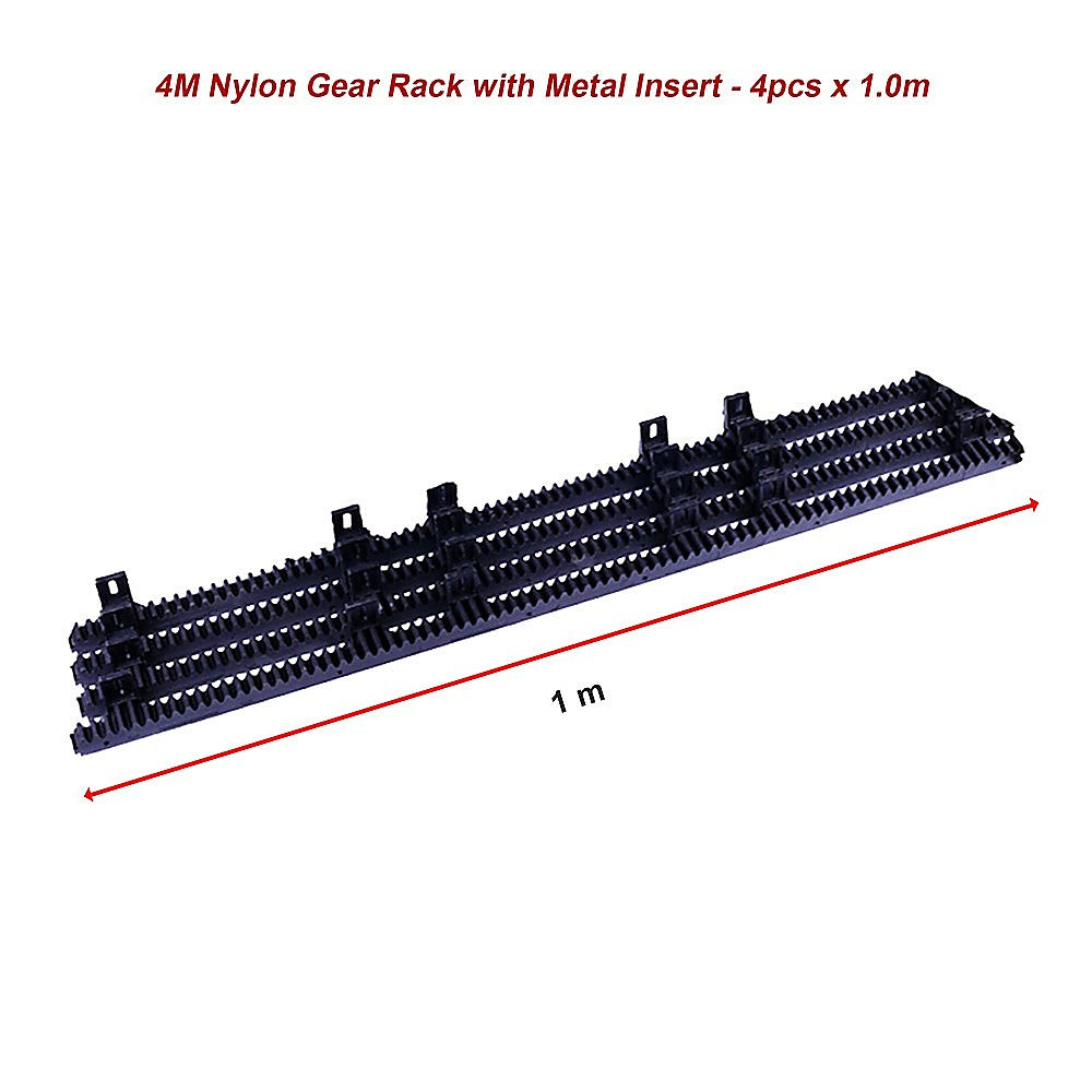 Fence & Gate Accessories: Sliding Gate Hardware Accessories Kit - 4m Gear Rack Track