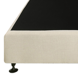 Palermo Queen Ensemble Bed Base Platinum Natural Sand Linen Fabric