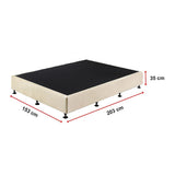Palermo Queen Ensemble Bed Base Platinum Natural Sand Linen Fabric