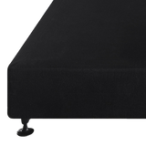 Palermo King Single Ensemble Bed Base Midnight Black Linen Fabric