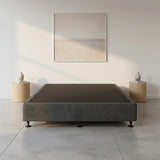 Beds & Bed Frames: Palermo King Single Ensemble Bed Base Platinum Graphite Linen Fabric