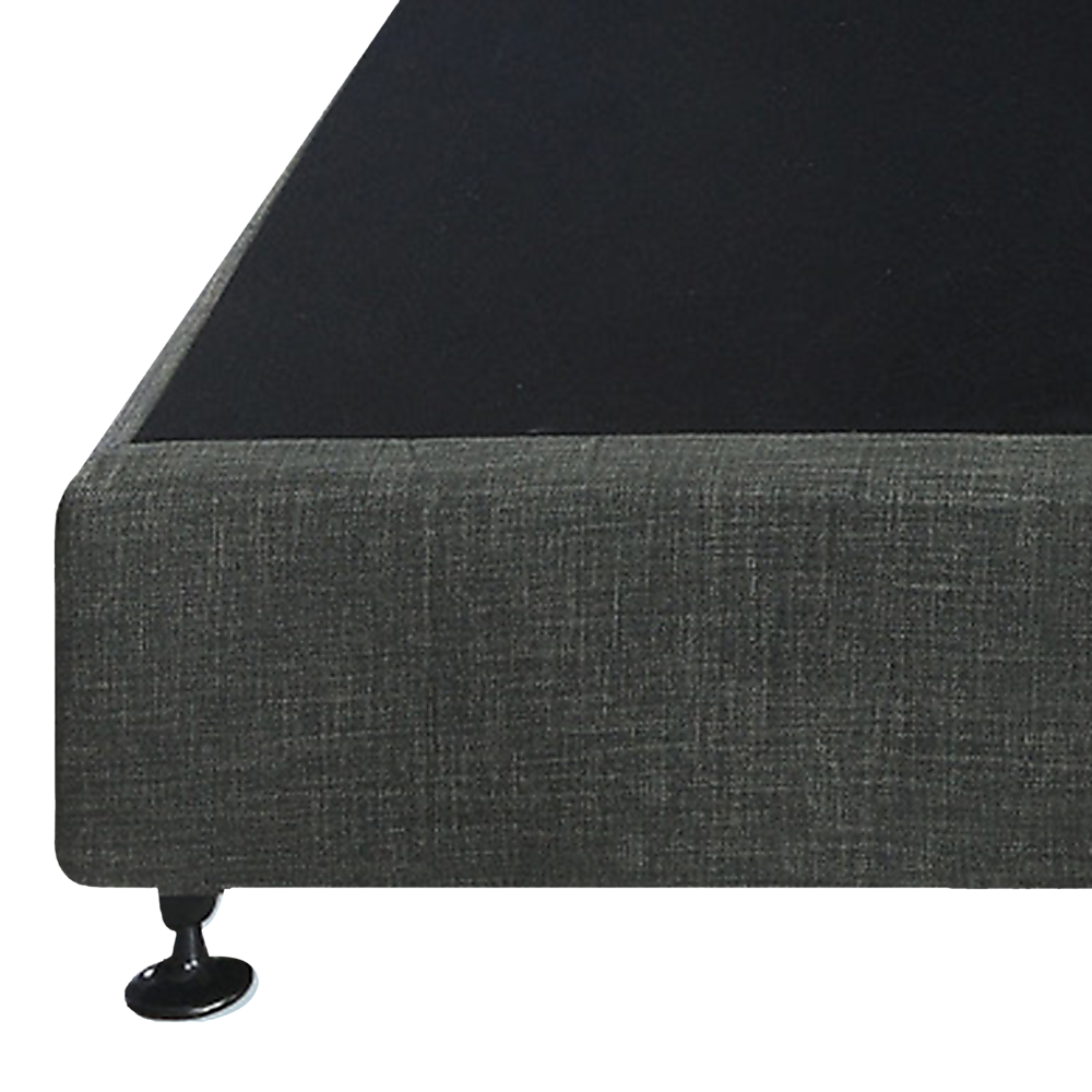 Beds & Bed Frames: Palermo King Ensemble Bed Base Platinum Graphite Linen Fabric