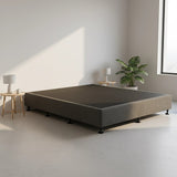 Beds & Bed Frames: Palermo King Ensemble Bed Base Platinum Graphite Linen Fabric