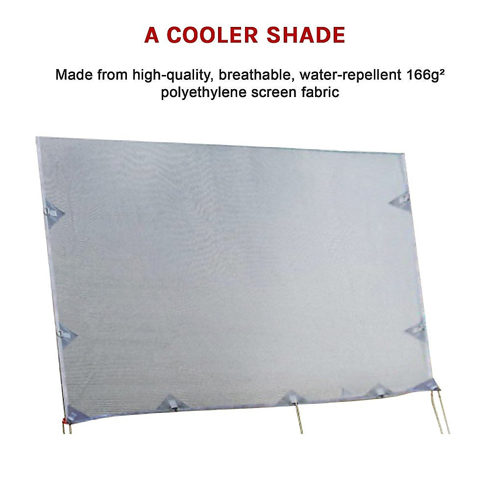 Awnings: 4.9m Caravan Privacy Screen Side Sunscreen Sun Shade for 17' Roll Out Awning