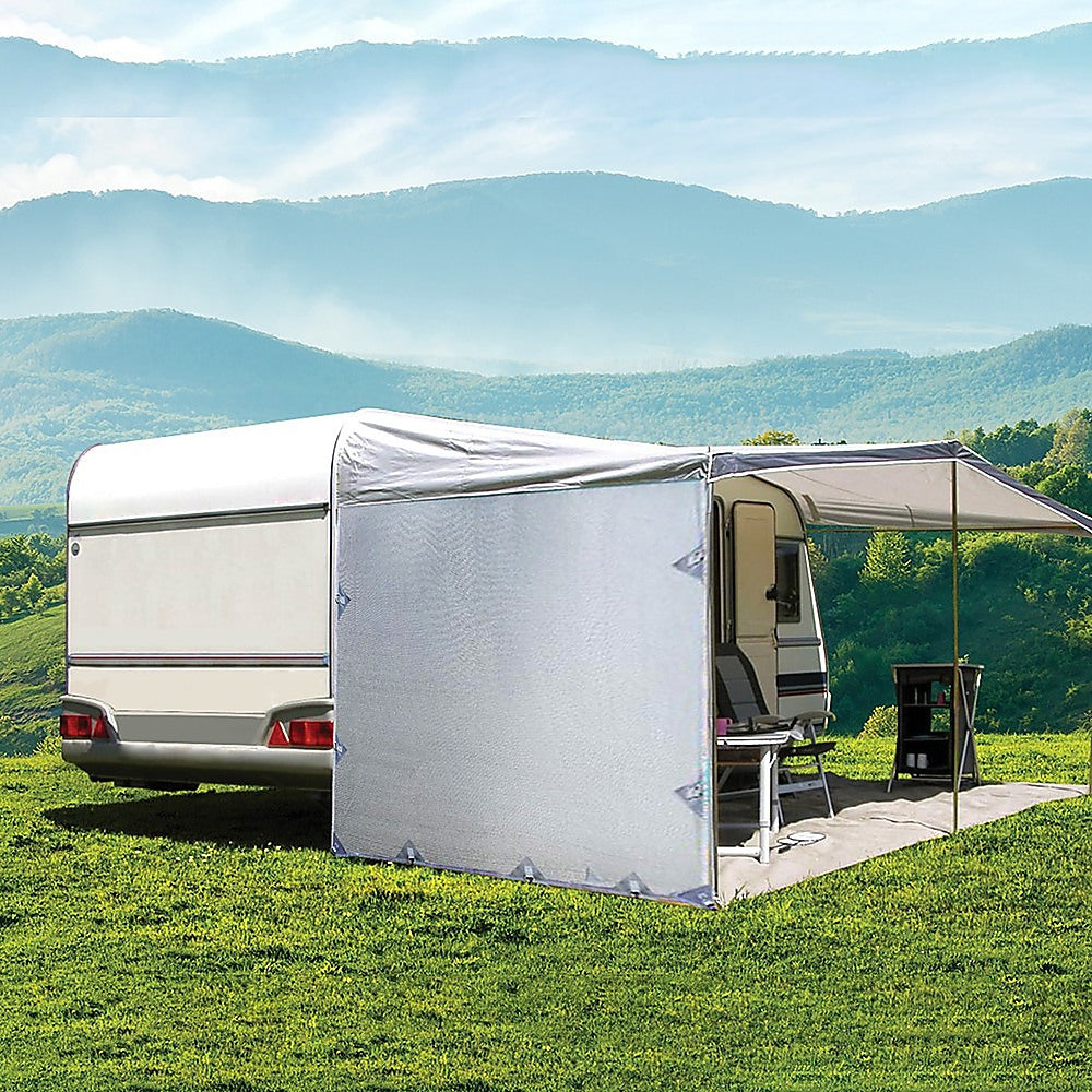 Awnings: Pop Top Caravan Privacy Screen Sun Shade Side Extension 2.1 x 1.8m
