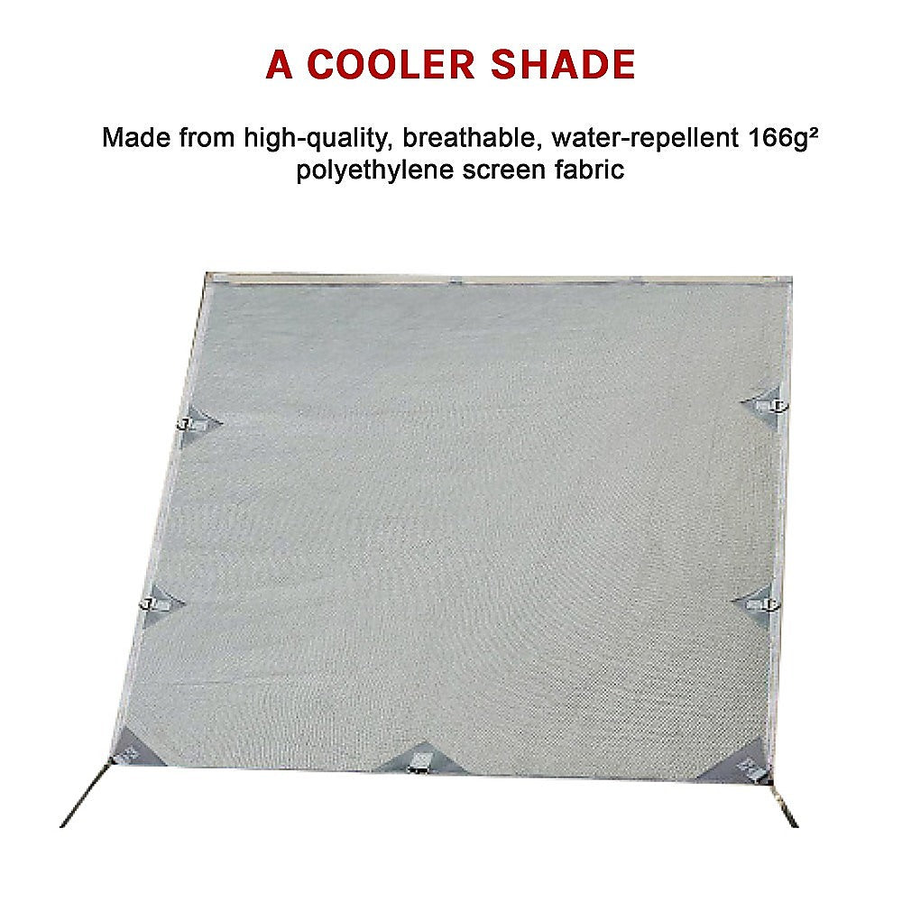 Awnings: Pop Top Caravan Privacy Screen Sun Shade Side Extension 2.1 x 1.8m