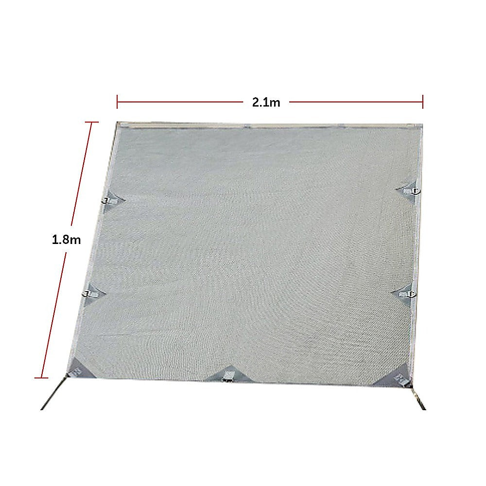 Awnings: Pop Top Caravan Privacy Screen Sun Shade Side Extension 2.1 x 1.8m
