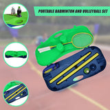 Activity Games: Folding Portable Badminton Combo Set Volleyball Net Outdoor Sports