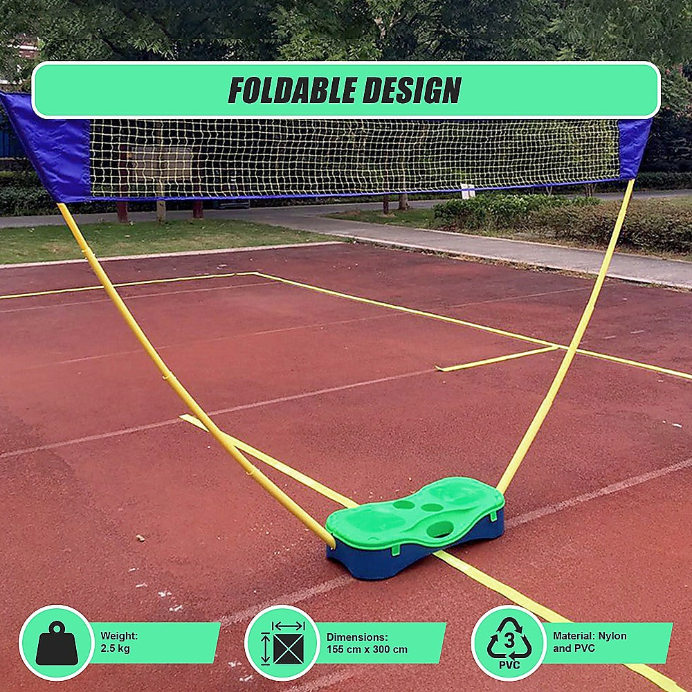 Activity Games: Folding Portable Badminton Combo Set Volleyball Net Outdoor Sports