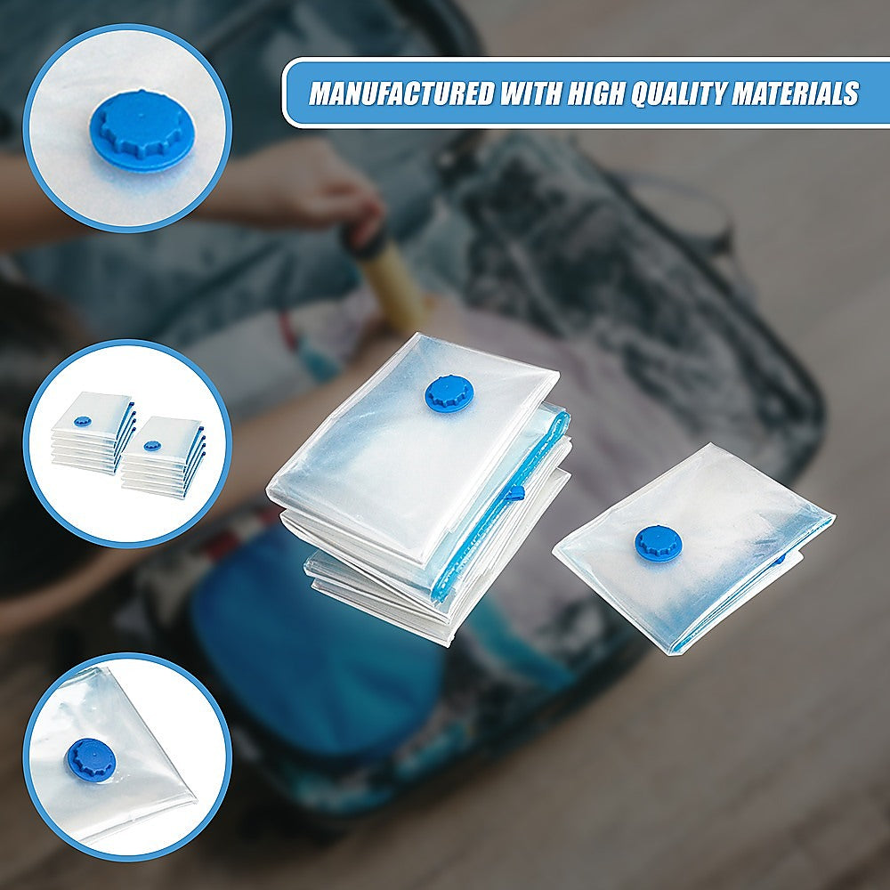 Storage Boxes: Vacuum Bags Clothes Sealed Clothing Bag Travel Compact Storage Space Saver x20