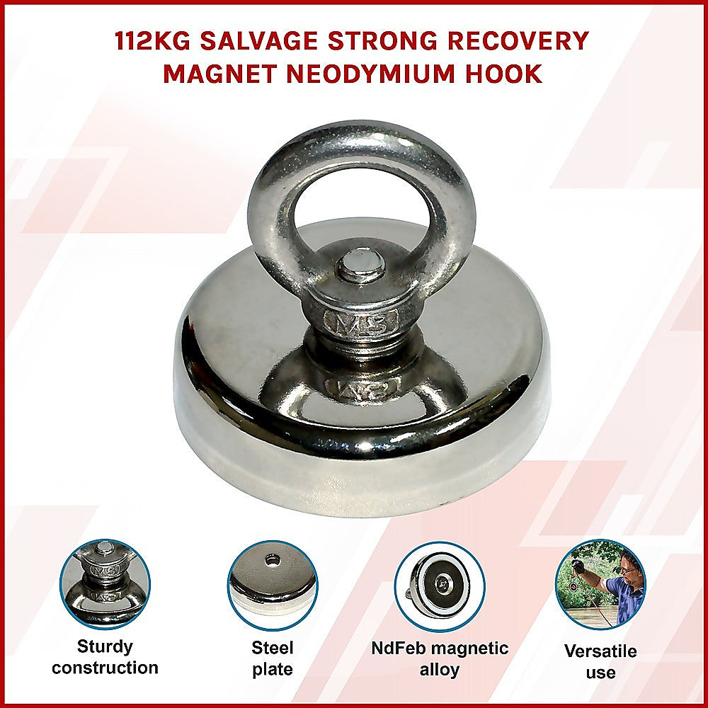 Fishing Tackle: 112Kg Salvage Strong Recovery Magnet Neodymium Hook