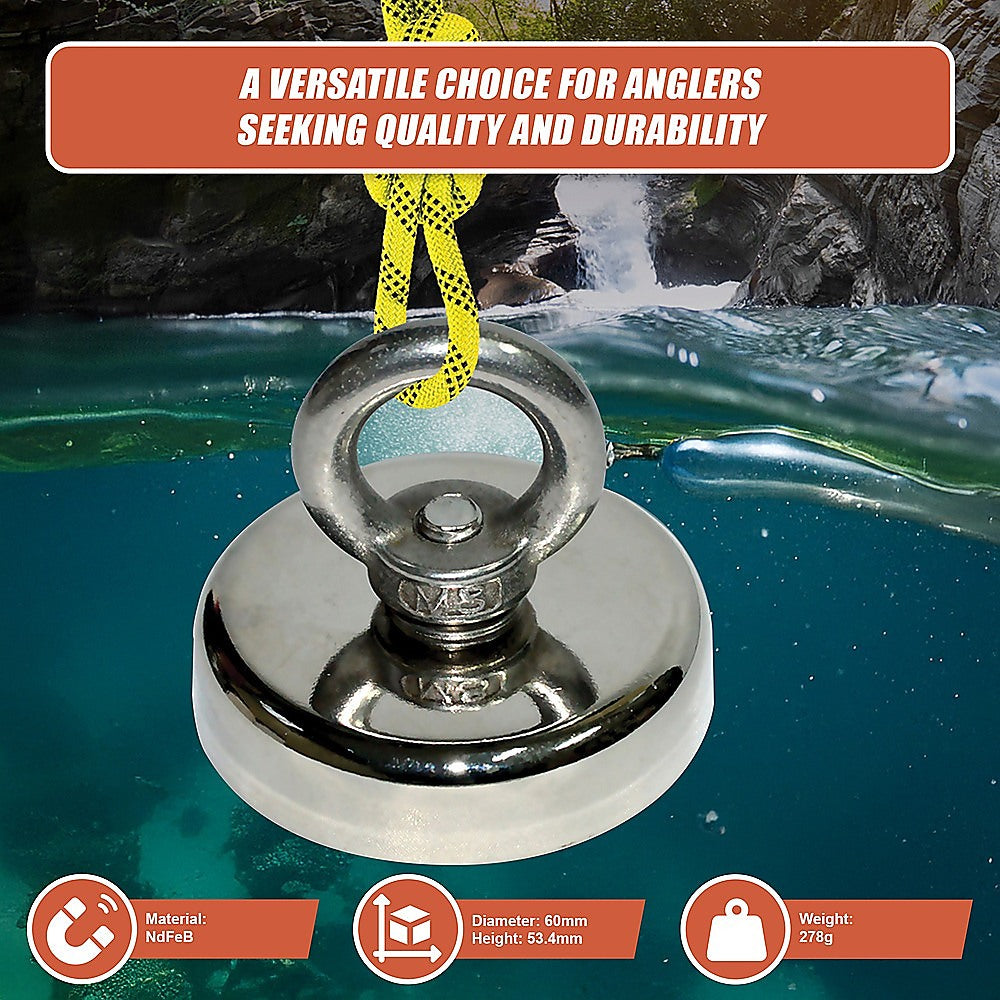 Fishing Tackle: 112Kg Salvage Strong Recovery Magnet Neodymium Hook