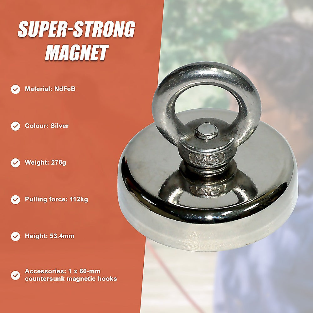 Fishing Tackle: 112Kg Salvage Strong Recovery Magnet Neodymium Hook