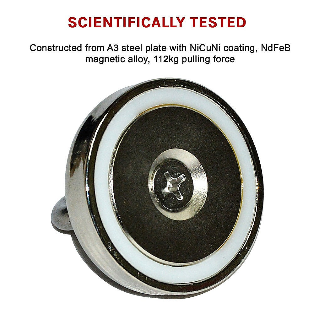 Fishing Tackle: 112Kg Salvage Strong Recovery Magnet Neodymium Hook