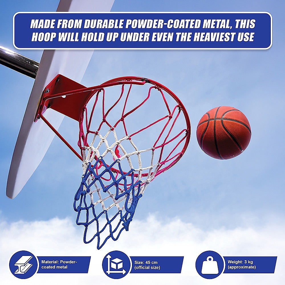 Basketball & Basketball Accessories: Pro Size Wall Mounted Basketball Hoop Ring Goal Net Rim Dunk Shooting Outdoor