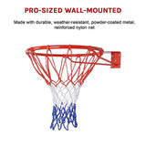 Basketball & Basketball Accessories: Pro Size Wall Mounted Basketball Hoop Ring Goal Net Rim Dunk Shooting Outdoor