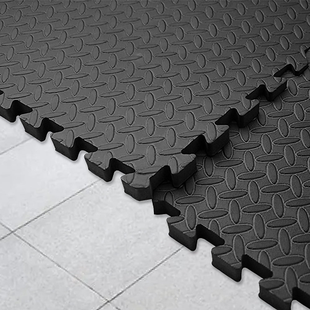 Gym Equipment & Accessories: 12 Tiles EVA Rubber Foam Gym Mat 60x60cm  2.5cm Thick Fitness Flooring Set