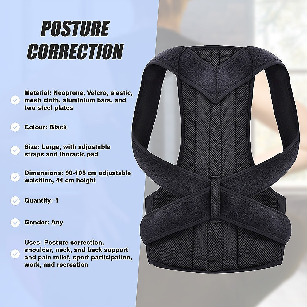 Supports & Braces: Lower Back Brace Unisex Posture Corrector Lumbar Support - Large