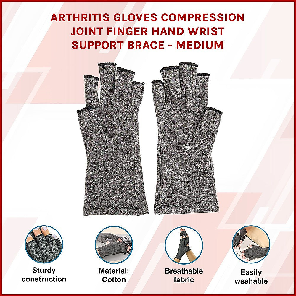 Supports & Braces: Arthritis Gloves Compression Joint Finger Hand Wrist Support Brace - Medium