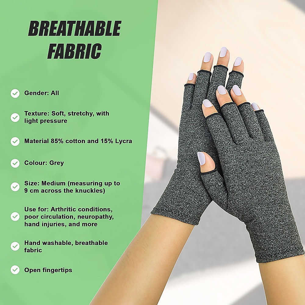 Supports & Braces: Arthritis Gloves Compression Joint Finger Hand Wrist Support Brace - Medium