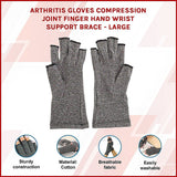 Supports & Braces: Arthritis Gloves Compression Joint Finger Hand Wrist Support Brace - Large