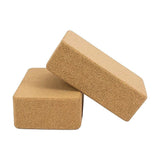 Yoga & Pilates: 2 x Cork Yoga Block Organic Yoga Prop Accessory Exercise Brick