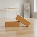 Yoga & Pilates: 2 x Cork Yoga Block Organic Yoga Prop Accessory Exercise Brick
