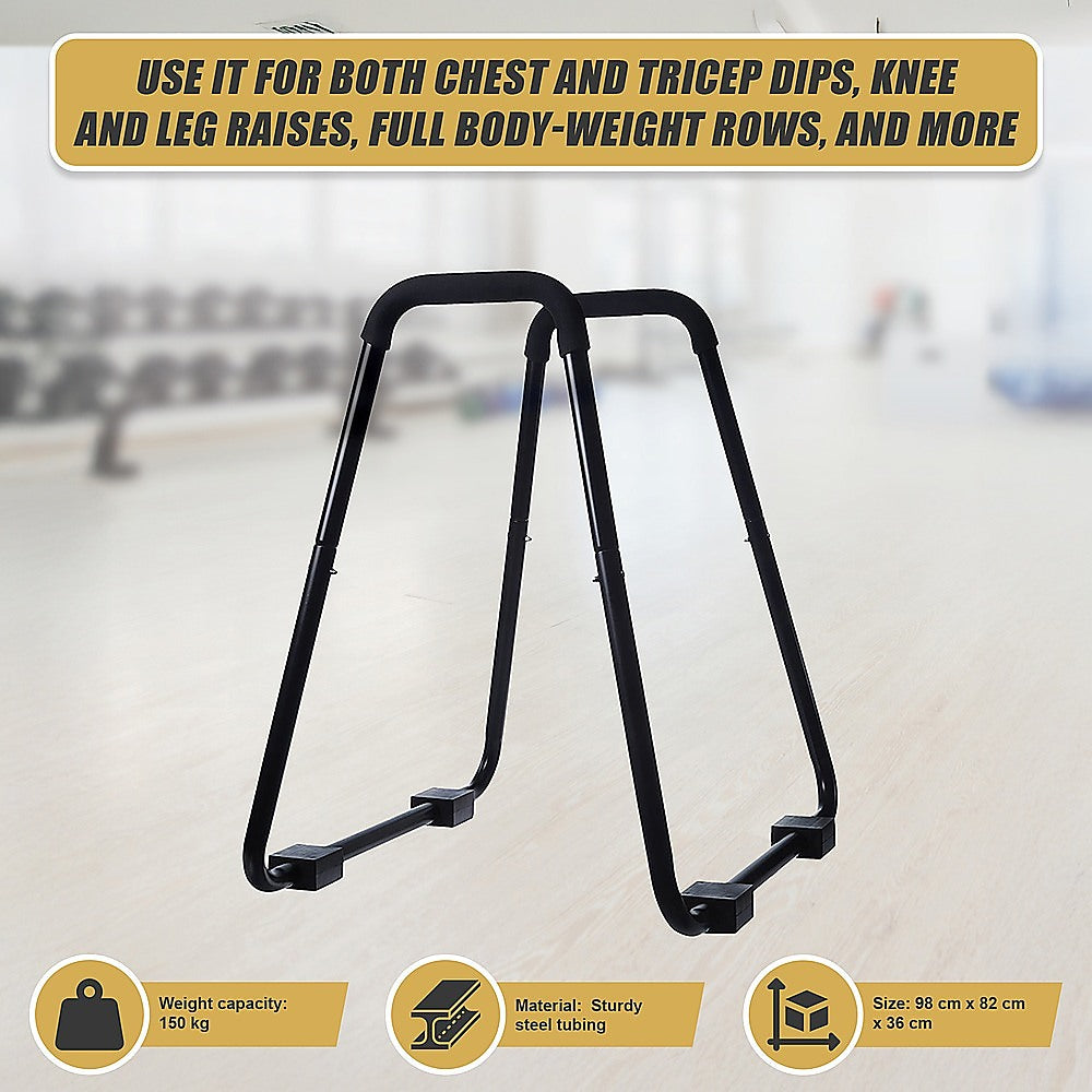 Heavy Duty Parallette Bars – Push Up & Core Strength Training Stands for Home Gym
