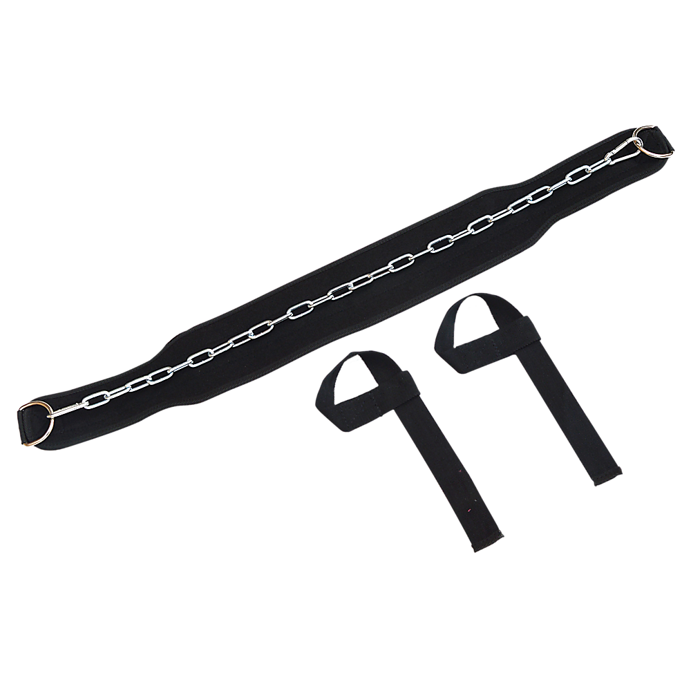 Gym Equipment & Accessories: Weight Lifting Belt Gym Back Pull Up Chain Dipping Dip Body Building Training