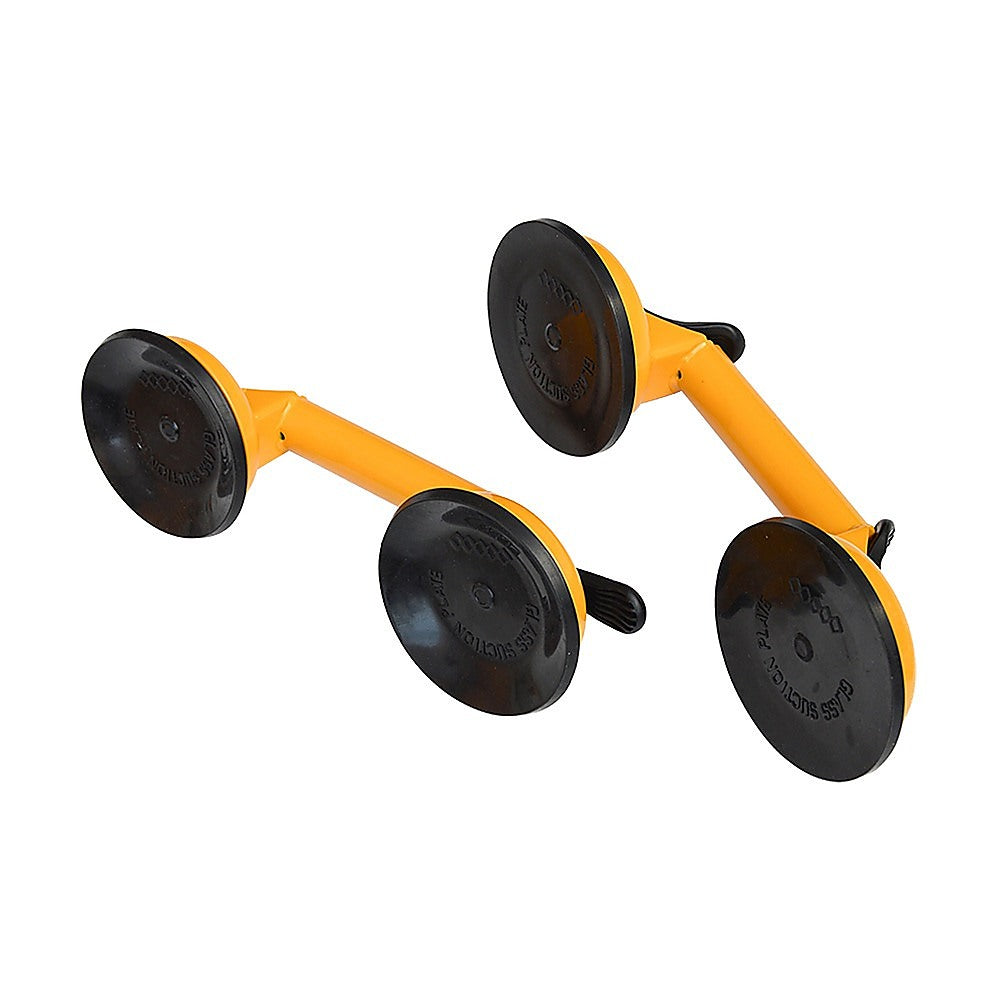 Kitchen & Bathroom DIY: 2x 100kg Aluminum Alloy Double Locking Suction Cup Glazer Glass Sucker Lifter